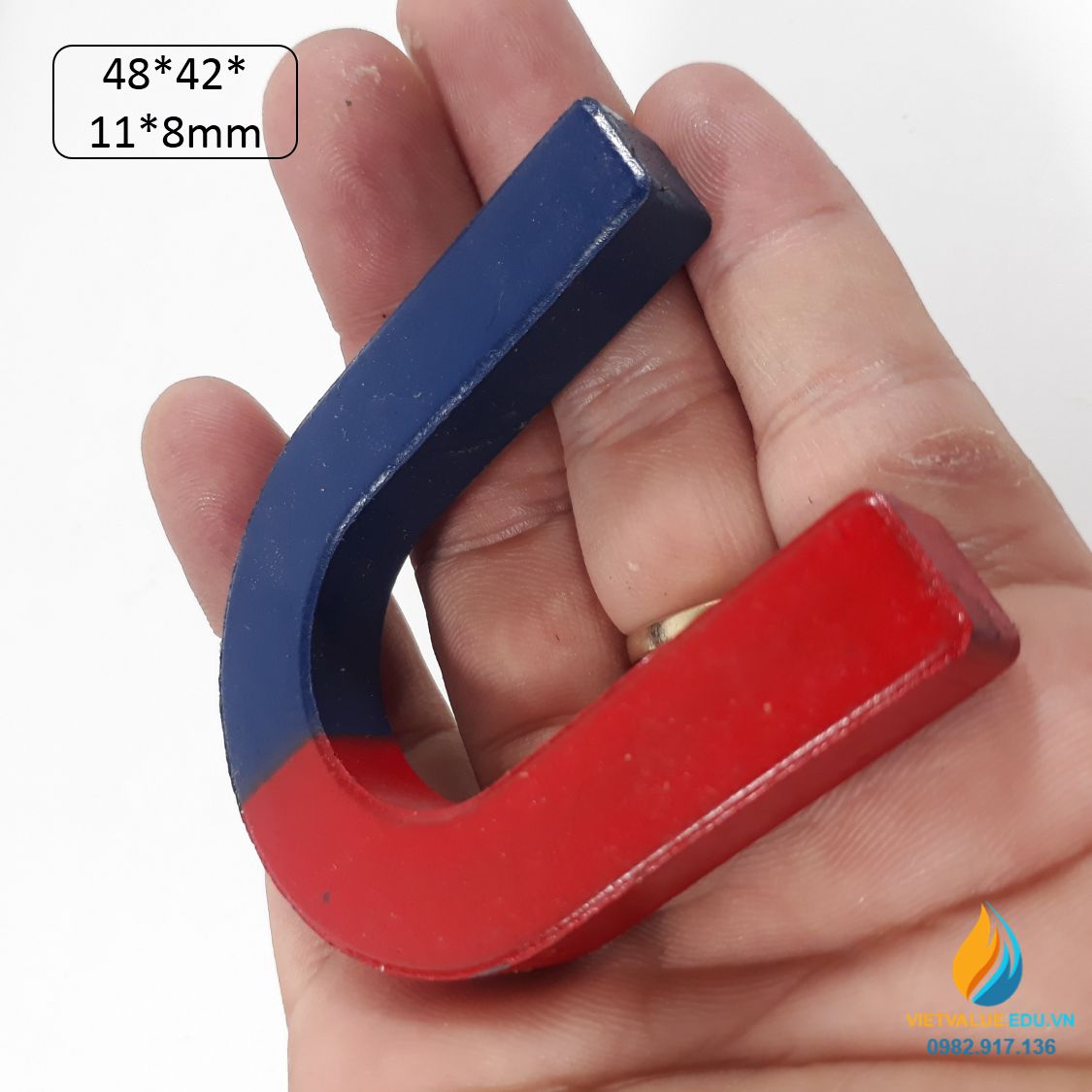 Nam châm chữ U kích thước 48mm*42mm*11mm*8mm nam châm thí nghiệm từ tính mạnh