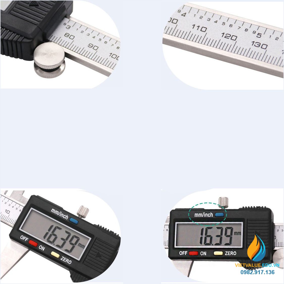 Thước kẹp điện tử 150mm bằng thép không gỉ