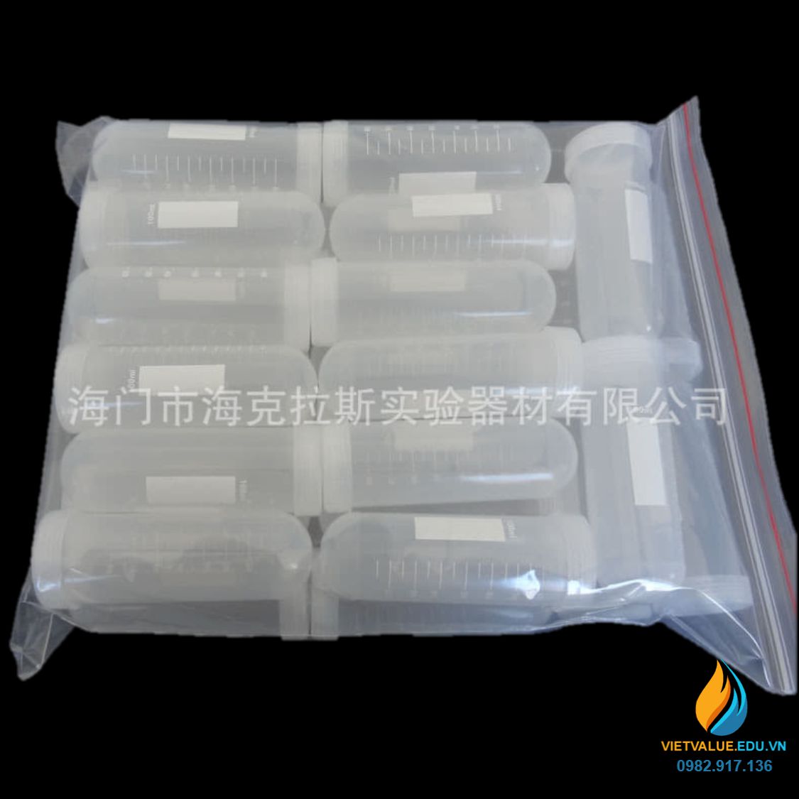 Gói 30 cái Ống ly tâm tiệt trùng 100ml, vit tip đáy tròn, tiệt trùng tia gamma
