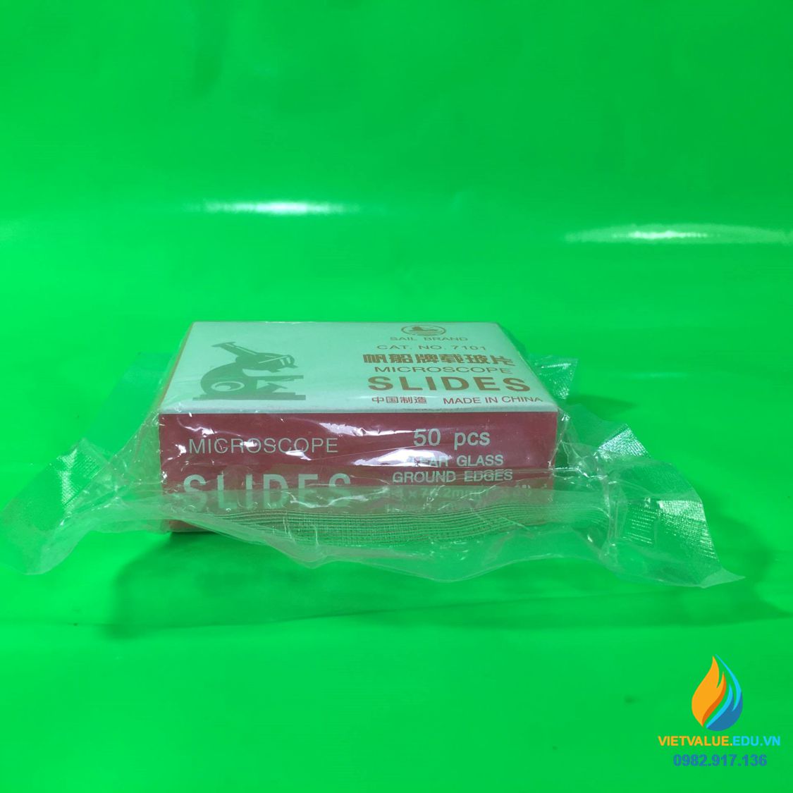 Lam kính hiển vi, tấm kính lưu mẫu soi kính hiển vi, hộp 50 tấm