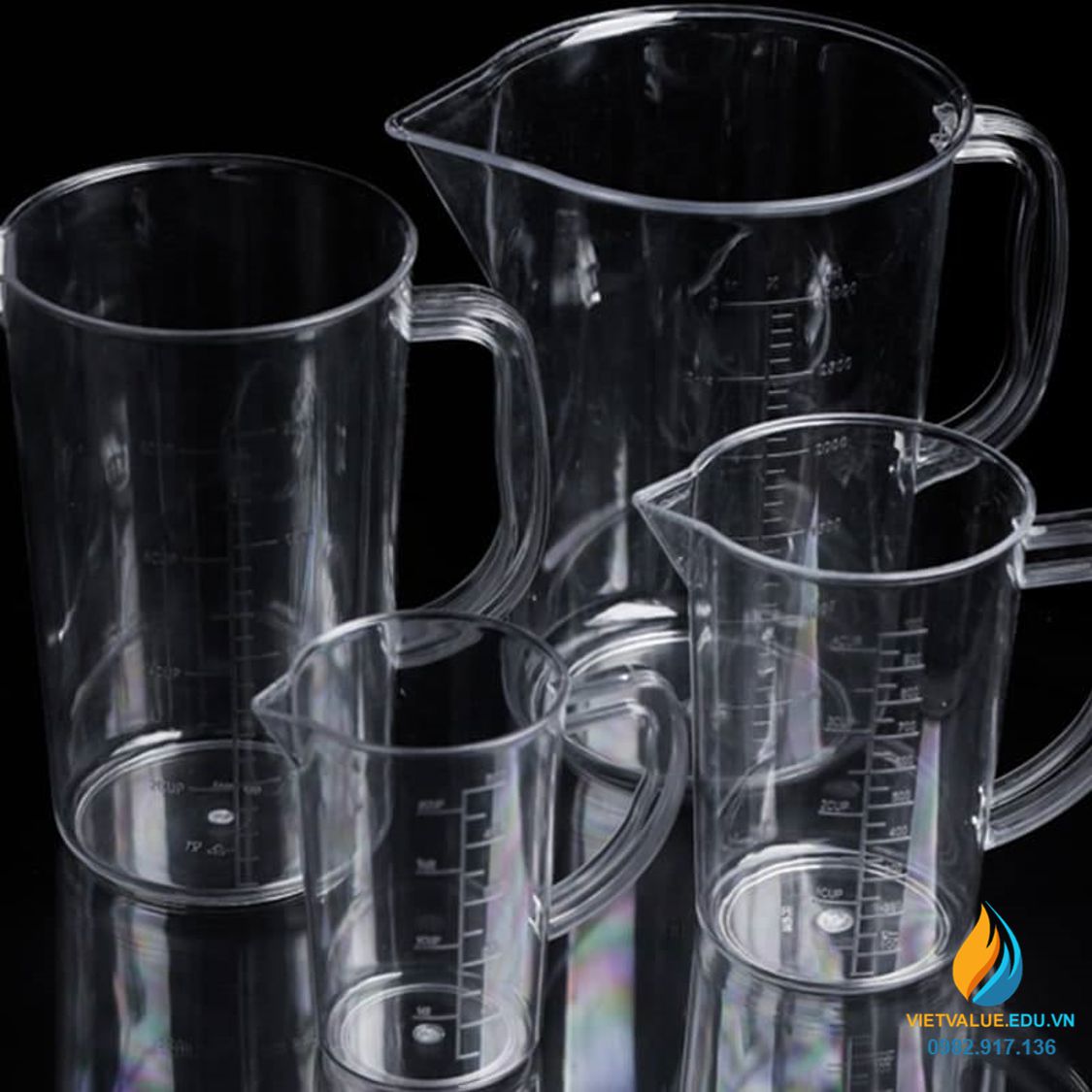 Cốc đong nhựa PC, chịu nhệt, chịu lực, có vạch chia, dung tích 500ml