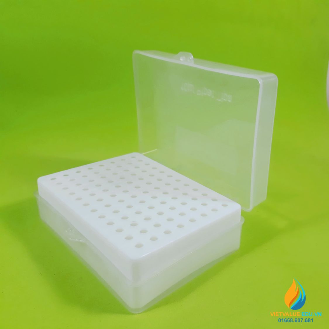 Hộp đựng đầu côn loại 10 microlit, 96 lỗ, đường kính lỗ 5mm