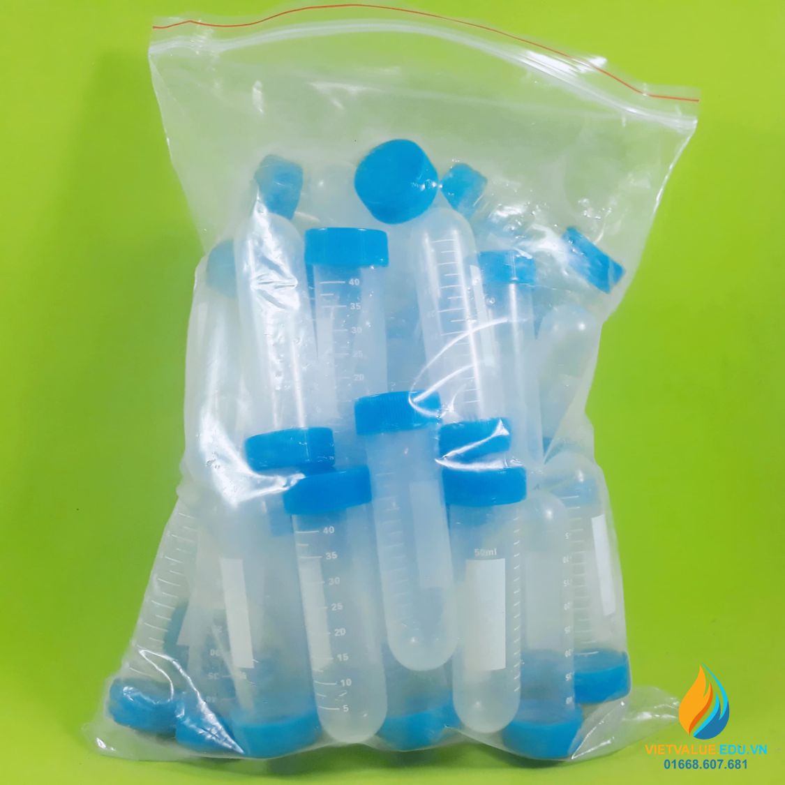 Ống li tâm tiệt trùng, dung tích 50ml, vit tip đáy tròn.