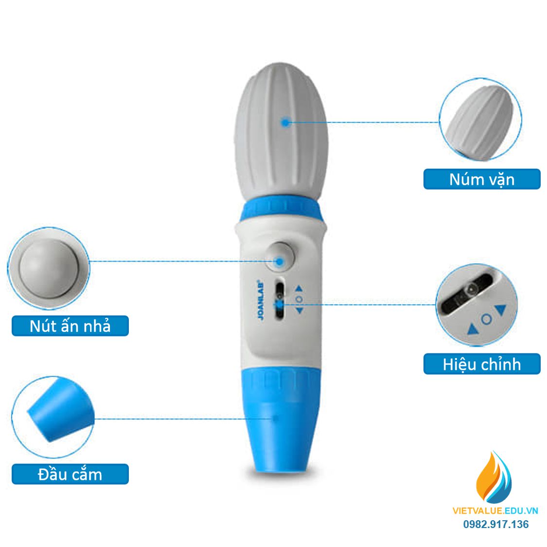 Bơm trợ cho pipet thuỷ tinh JOAN LAB, dung tích bơm từ 0,1ml đến 100ml