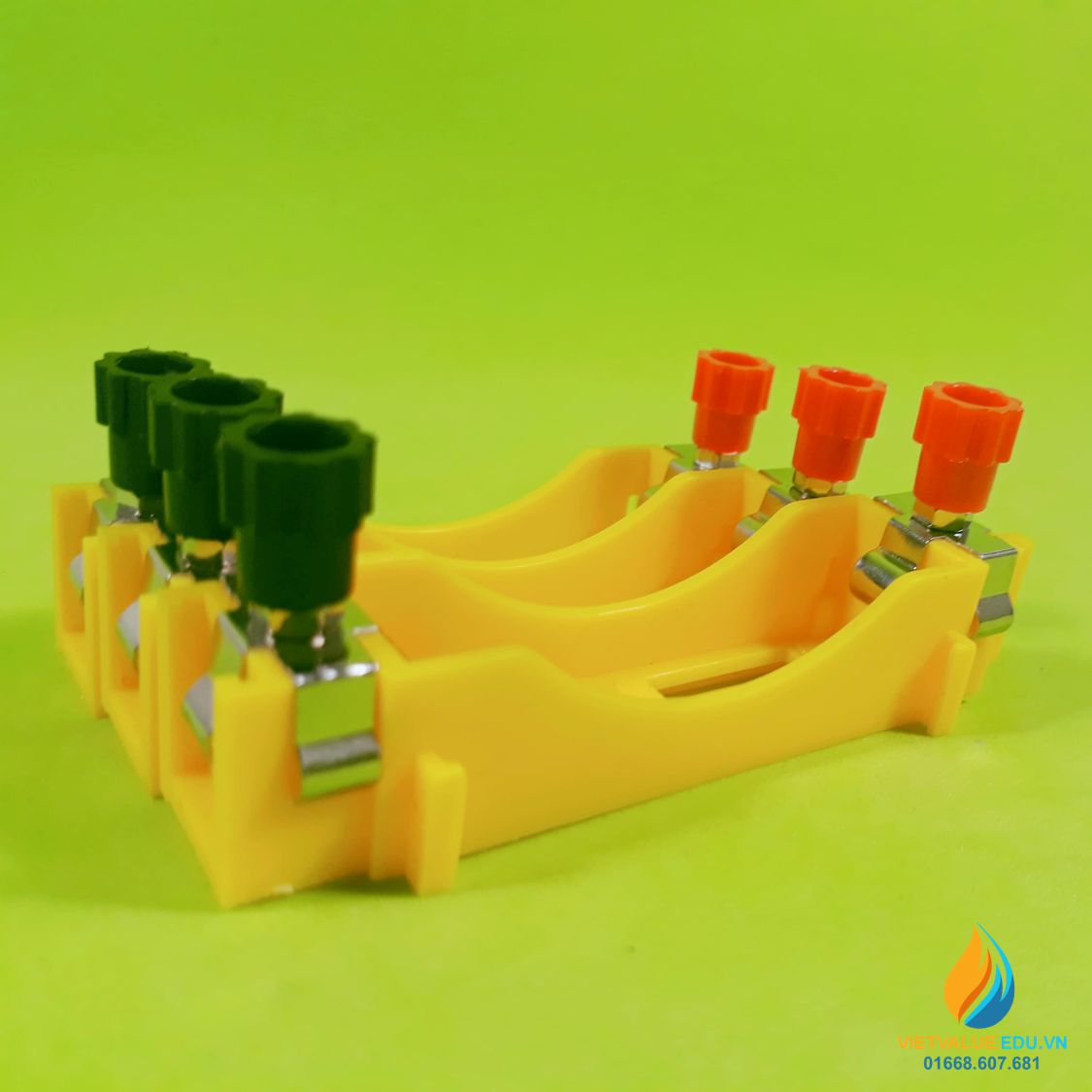 Gá lắp pin nhỏ trong thí nghiệm điện vật lý, 3 pin