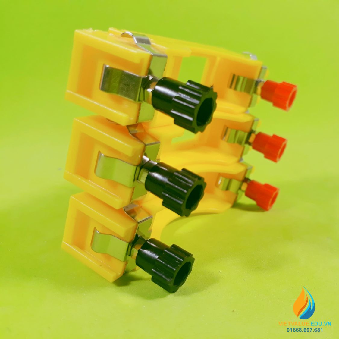 Gá lắp pin nhỏ trong thí nghiệm điện vật lý, 3 pin