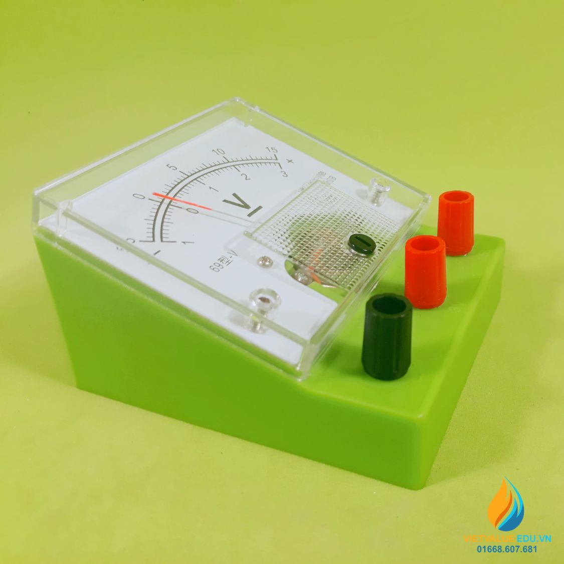 Vôn kế đo điện áp 1 chiều, thí nghiệm vật lý, khoảng đo 1 - 15V