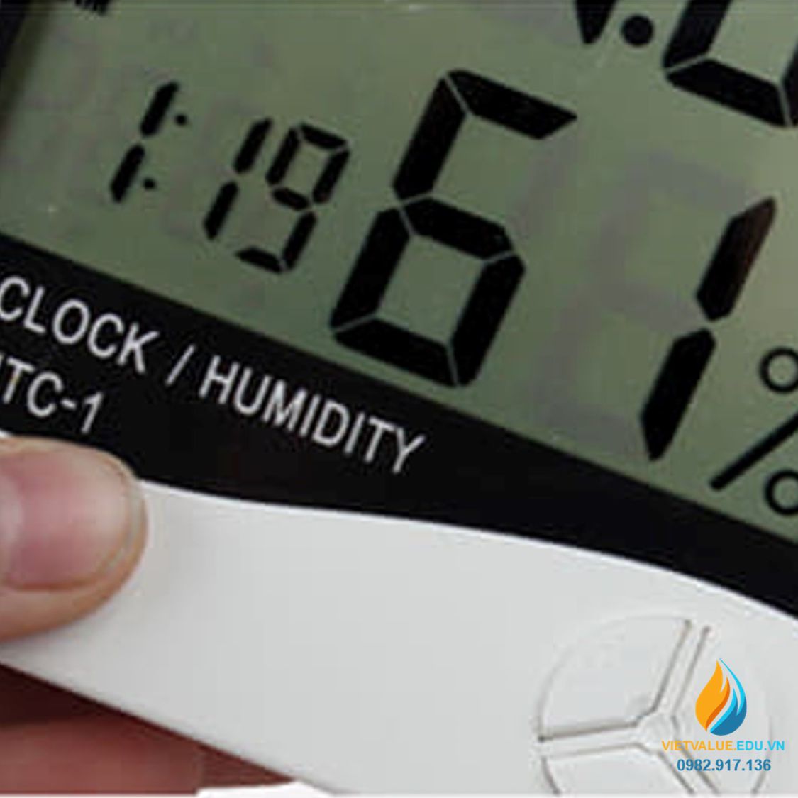 Ẩm kế đo độ ẩm và nhiệt độ hiển thị kỹ thuật số mã HTC1