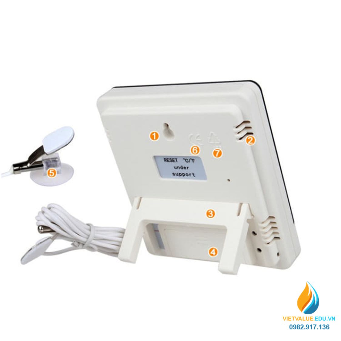 Ẩm kế đo độ ẩm và nhiệt độ hiển thị kỹ thuật số mã HTC2