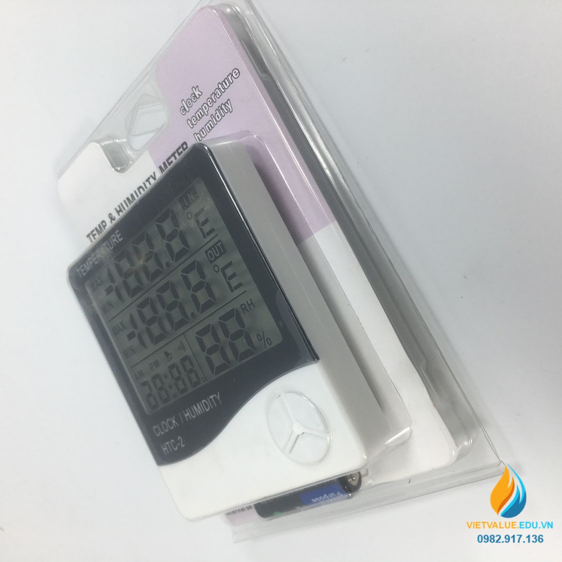 Ẩm kế đo độ ẩm và nhiệt độ hiển thị kỹ thuật số mã HTC2