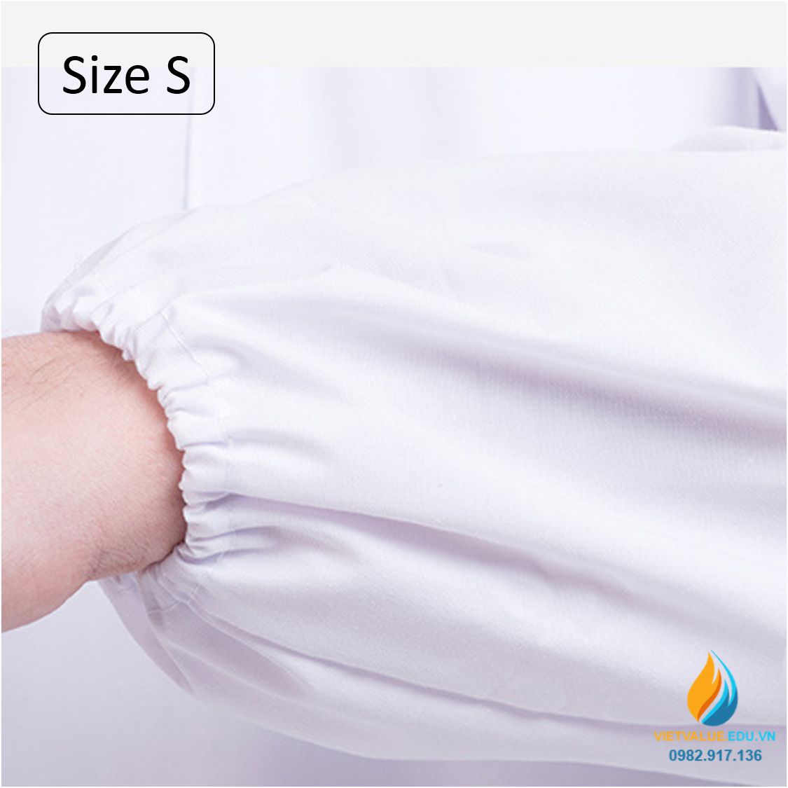 Áo blue phòng thí nghiệm, size S, áo bảo hộ phòng thí nghiệm dài tay, chất vải tốt