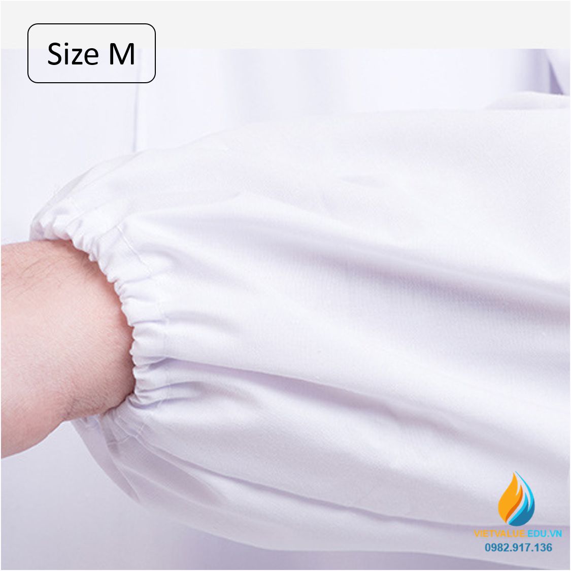 Áo blue phòng thí nghiệm, size M, áo bảo hộ phòng thí nghiệm dài tay, chất vải tốt