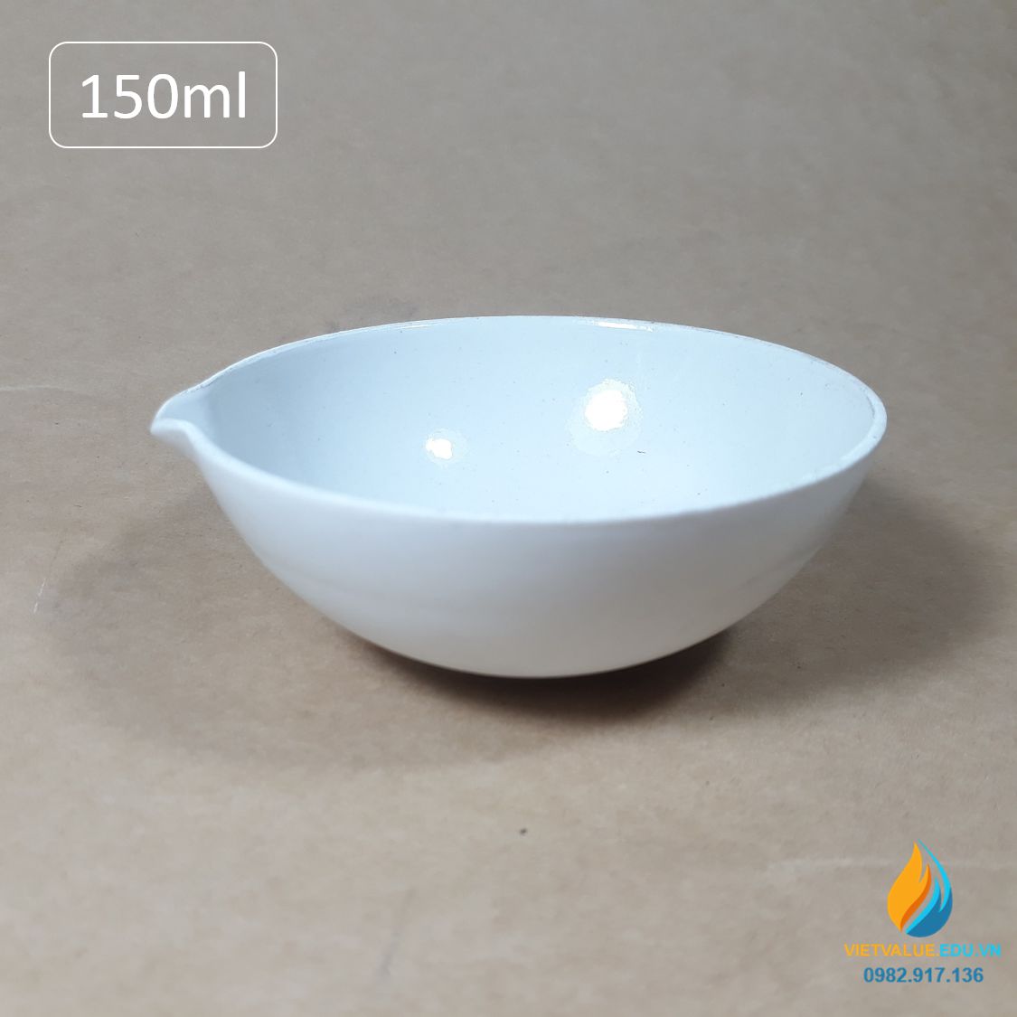 Bát sứ thí nghiệm nung mẫu, dung tích 150ml, chịu nhiệt độ cao 1200 độ C