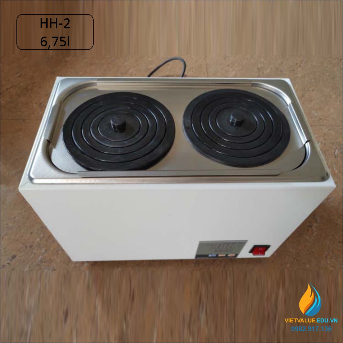 Bể điều nhiệt model HH-2 dung tích bể 6,75 lít, công suất 500W