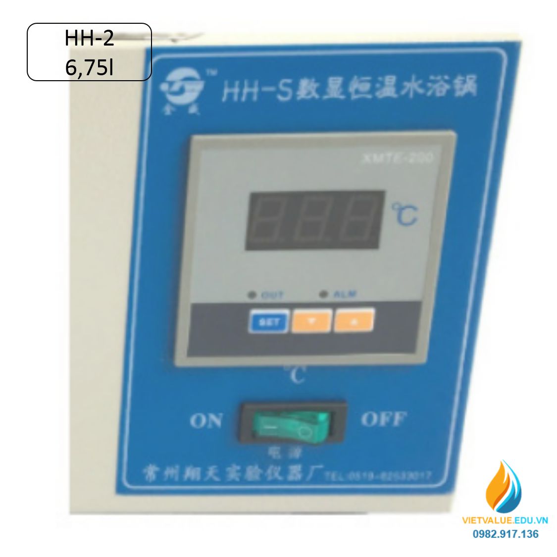 Bể điều nhiệt model HH-2 dung tích bể 6,75 lít, công suất 500W