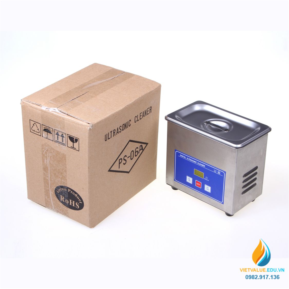 Bể rửa siêu âm phòng thí nghiệm PS06A dung tích 0.6 lít, tần số rung 42kHz 35W