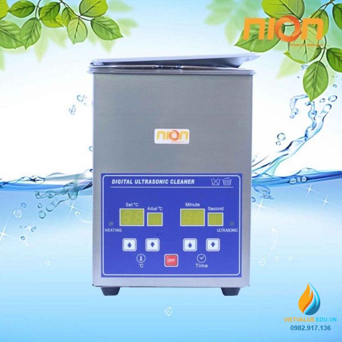 Bể rung siêu âm mini làm sạch PS10 dung tích bể 1.8 lít tần số rung 40kHz,70W