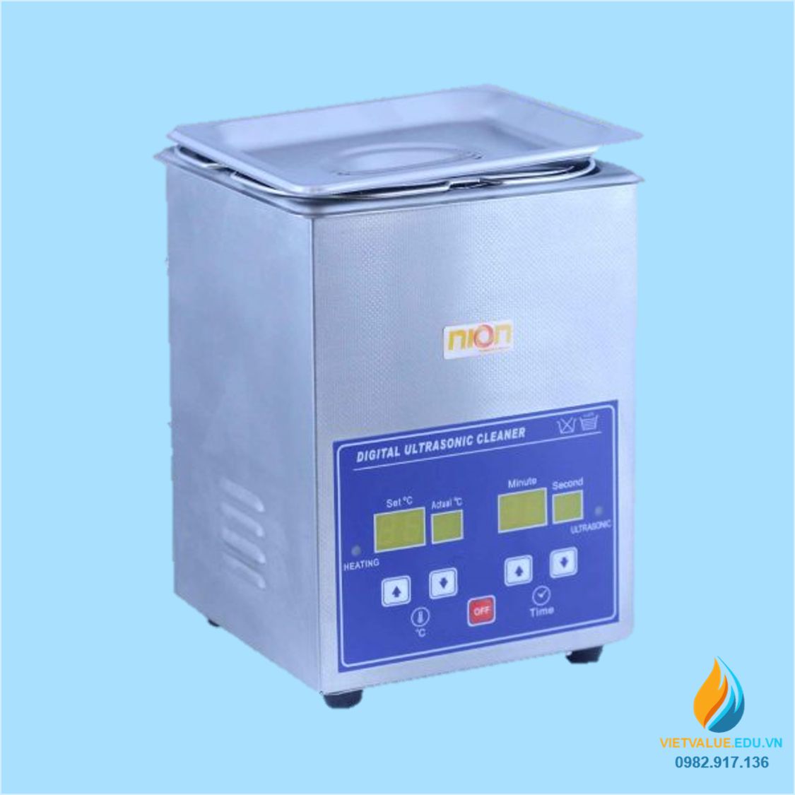 Bể rung siêu âm mini làm sạch PS10 dung tích bể 1.8 lít tần số rung 40kHz,70W