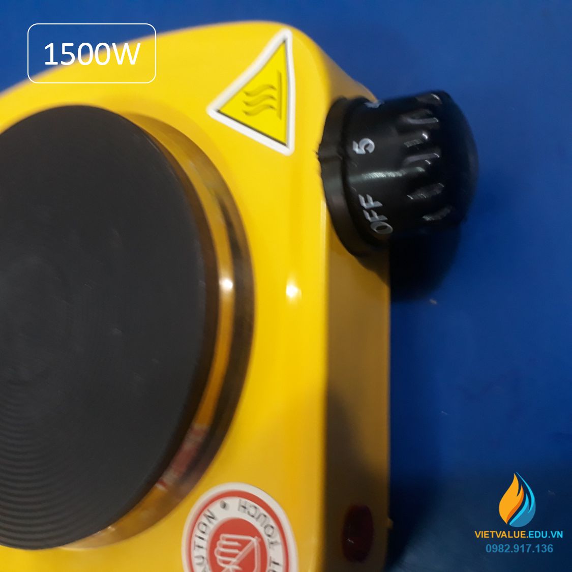 Bếp điện gia nhiệt 1500W bếp phá mẫu đơn bếp, bề mặt bếp 18.5cm, điện áp 220V