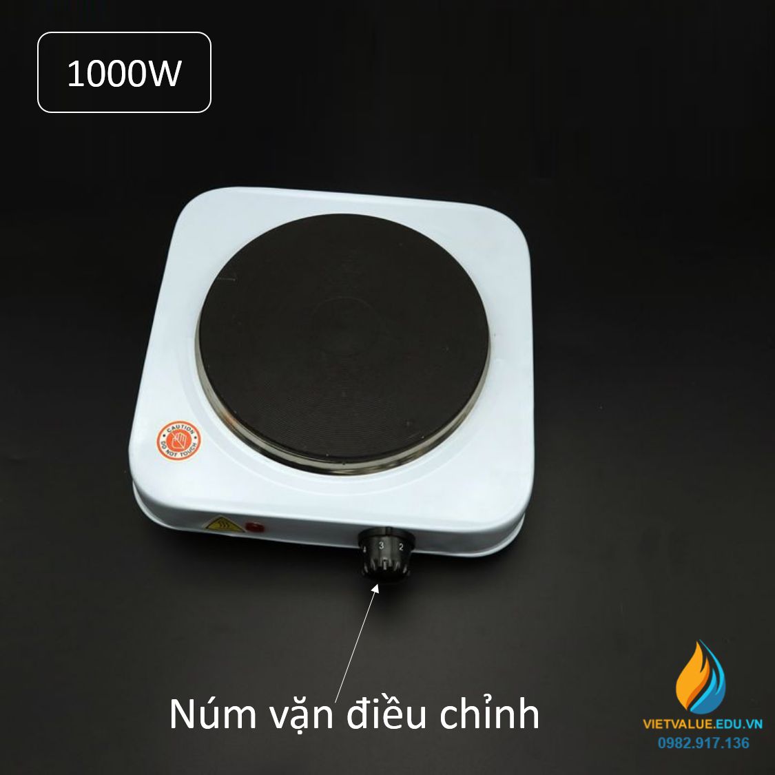 Bếp điện nung mẫu công suất 1000W, mặt bếp gia nhiệt 16cm, điện áp sử dụng 220V