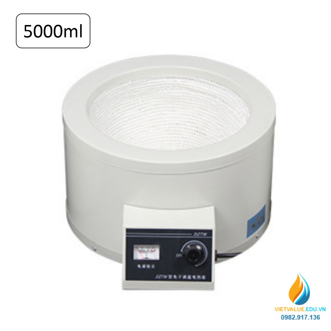 Bếp đun bình cầu 5000ml, công suất 1000W, nhiệt độ ủ 380 độ C, hãng Lichen, chỉnh cơ