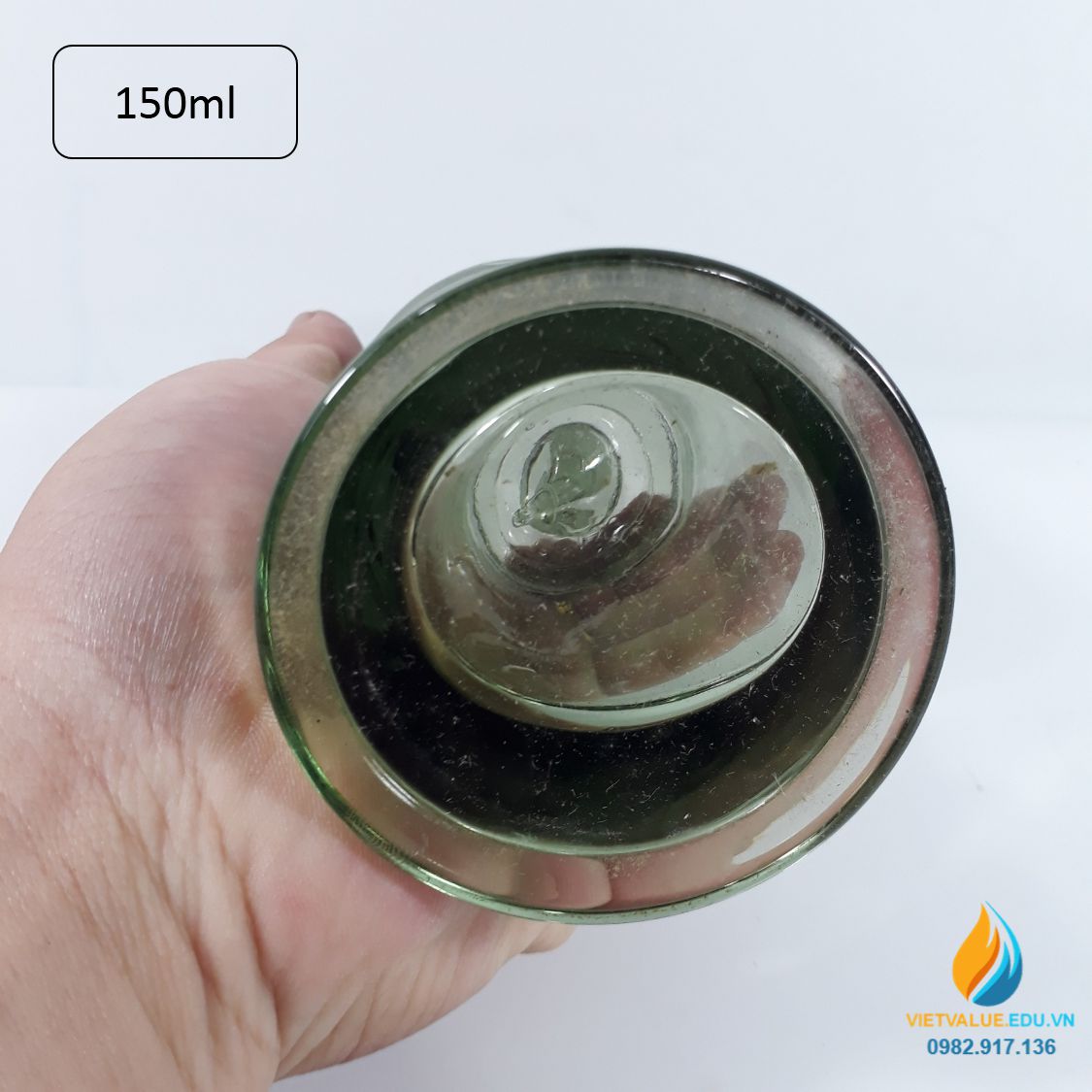 Bình thủy tinh hình trụ, có nắp, cổ mài dung tích 150ml, bình lưu, ngâm mẫu phòng thí nghiệm