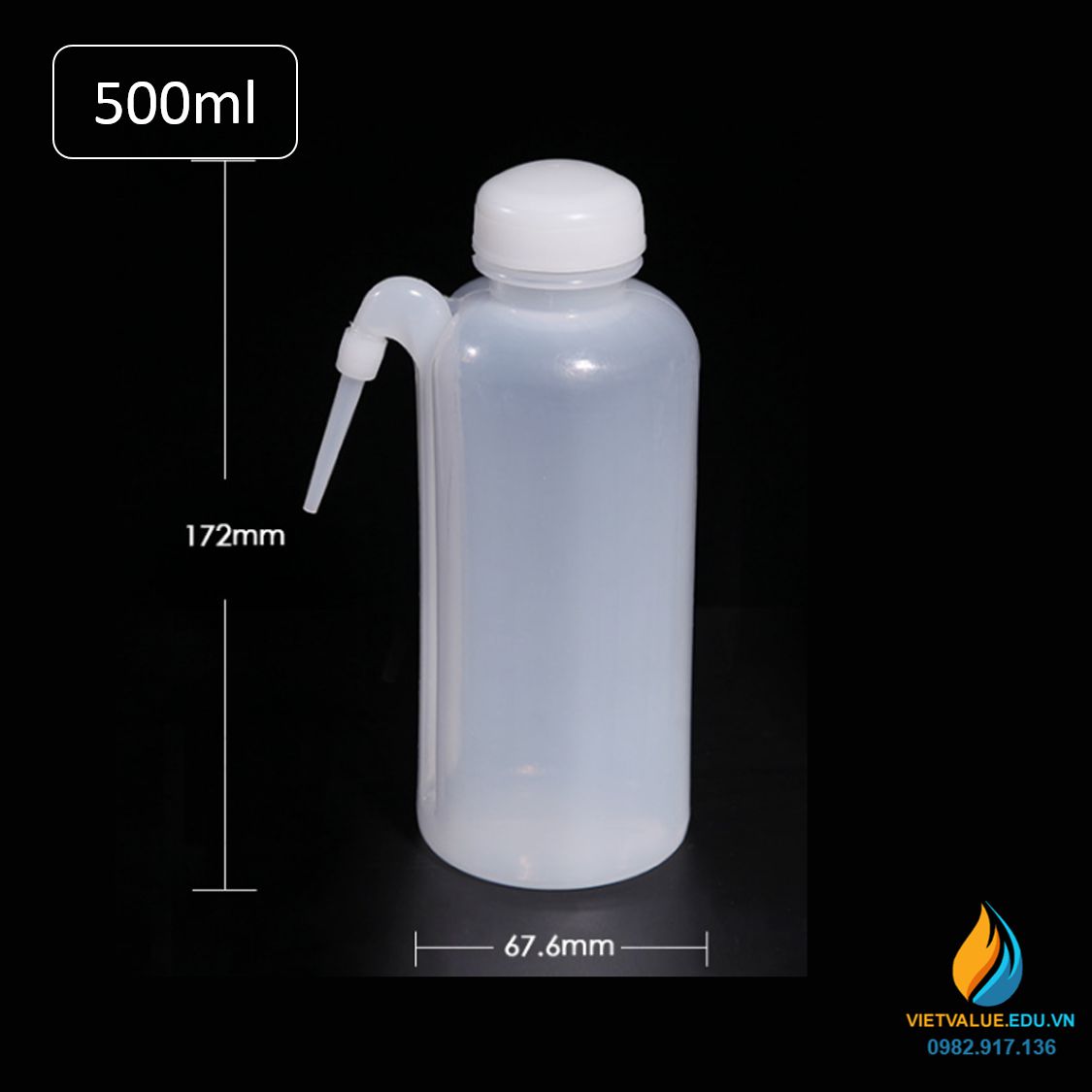 Bình tia vòi nhọn dung tích 500ml, chất liệu nhựa S bền bỉ