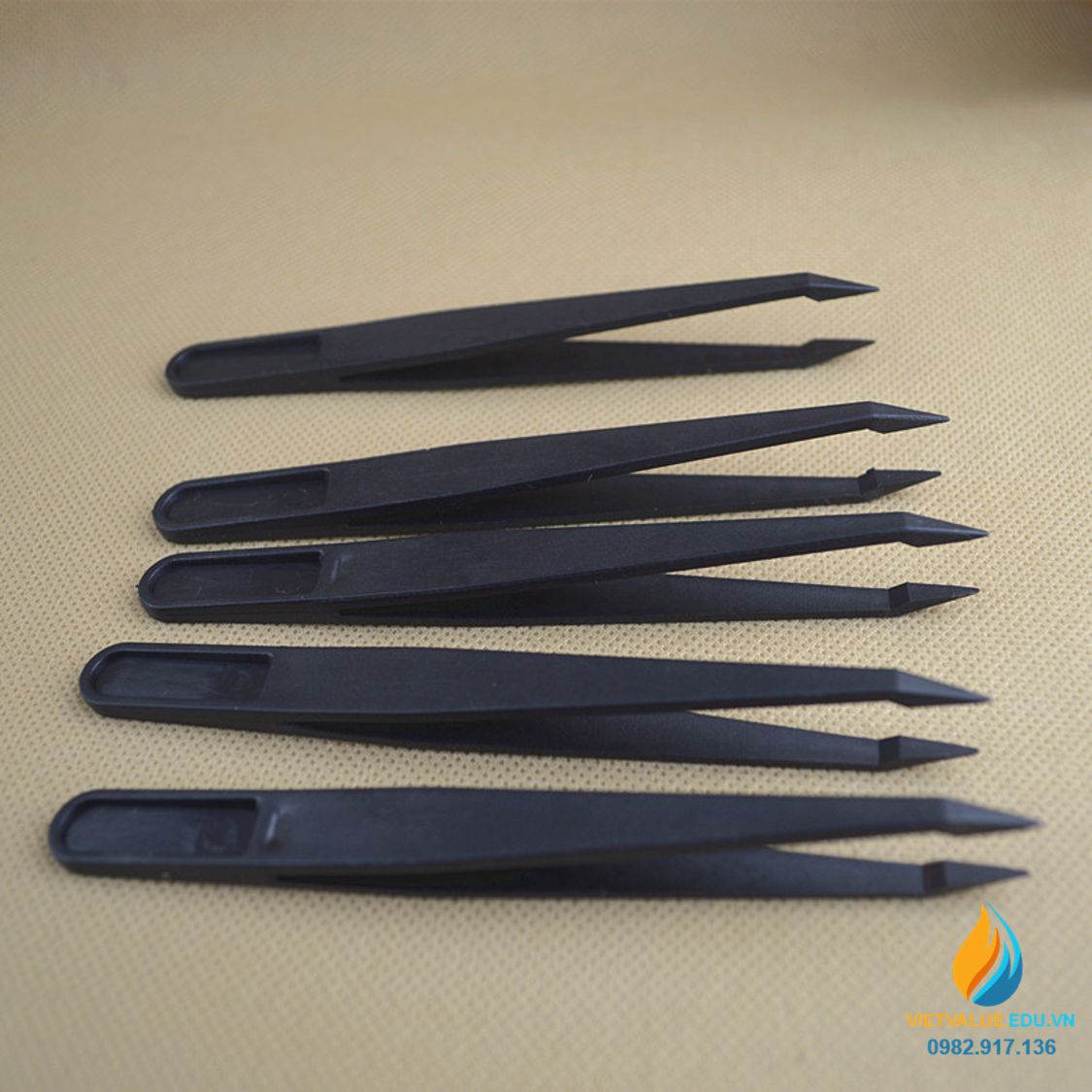 Bộ 10 nhíp nhựa điện tử chống tĩnh điện, nhíp gắp phòng thí nghiệm