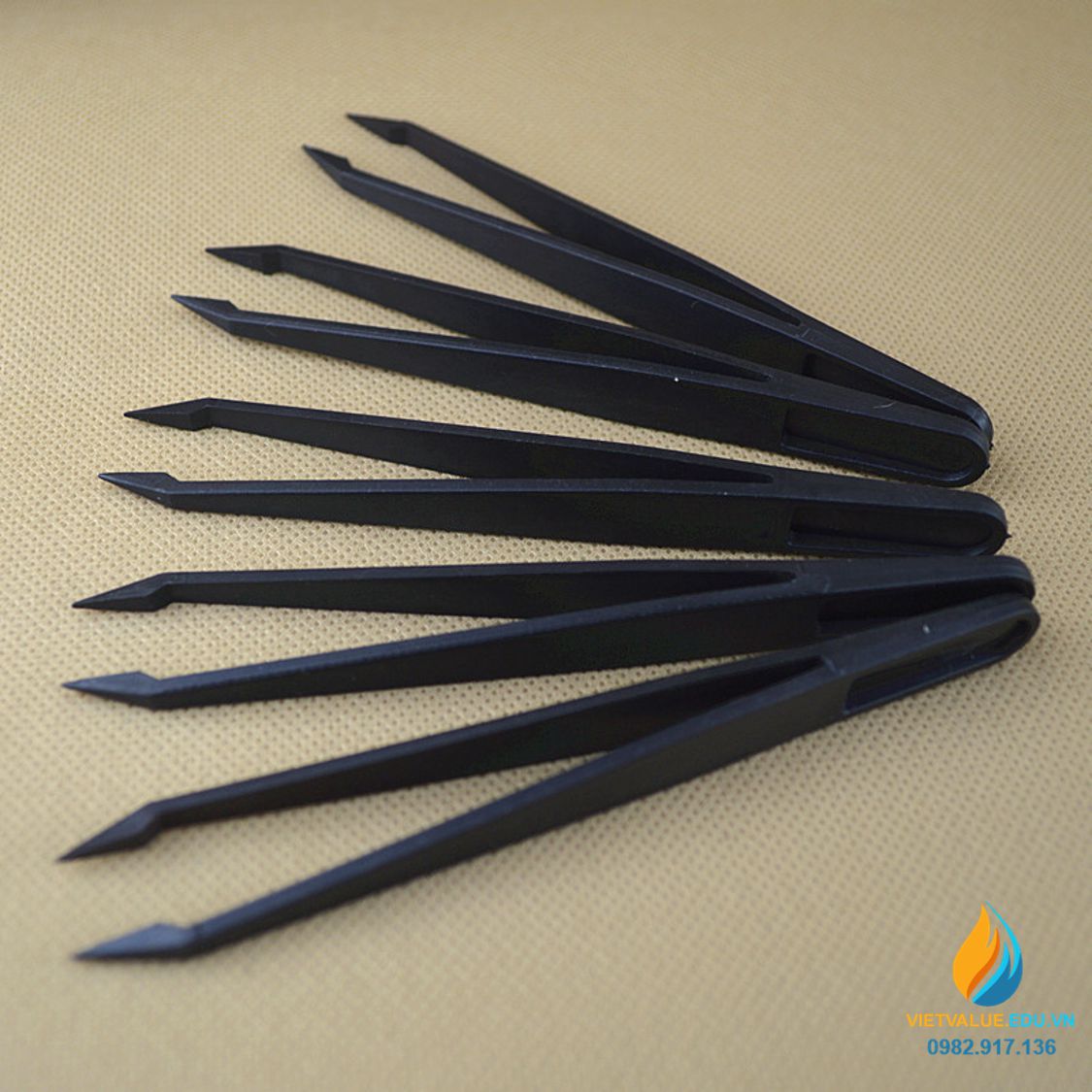 Bộ 10 nhíp nhựa điện tử chống tĩnh điện, nhíp gắp phòng thí nghiệm