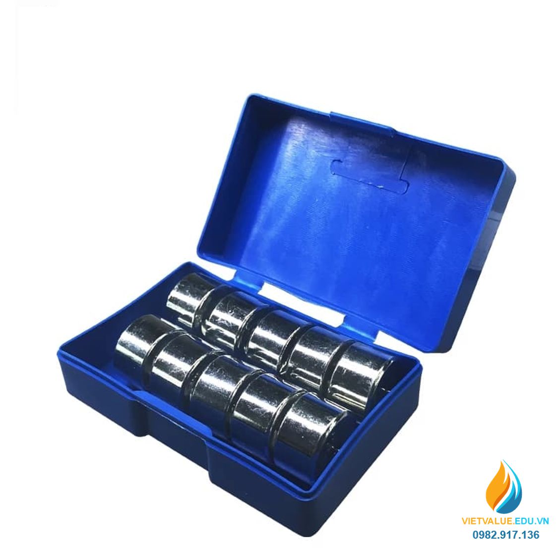 Bộ 10 quả nặng ráp hệ cơ học, trọng lượng 50 gam mỗi quả, có móc treo