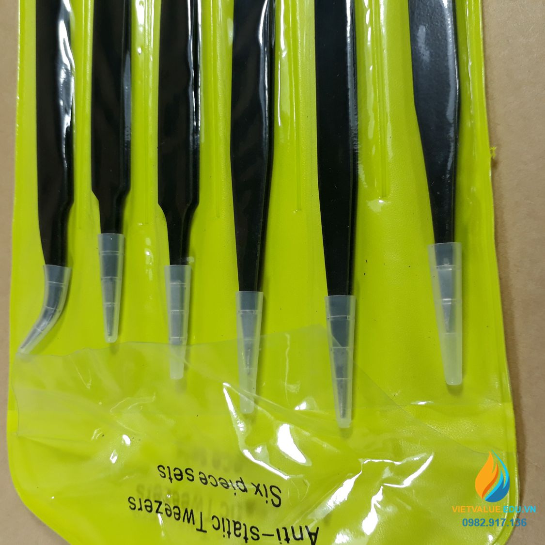 Bộ 6 nhíp ESD đen chống tĩnh điện, ESD10 đến ESD15 chất lượng cao