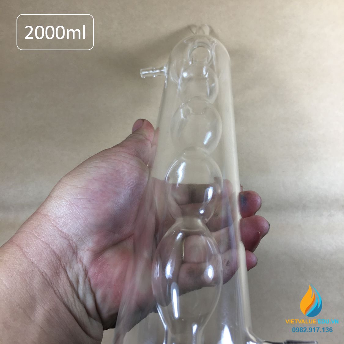 Bộ chưng cất tinh dầu nặng hơn nước dung tích 2000ml, bộ Solex chất lượng cao