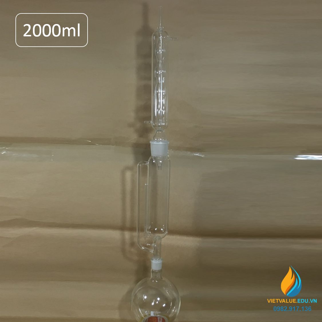 Bộ chưng cất tinh dầu nặng hơn nước dung tích 2000ml, bộ Solex chất lượng cao