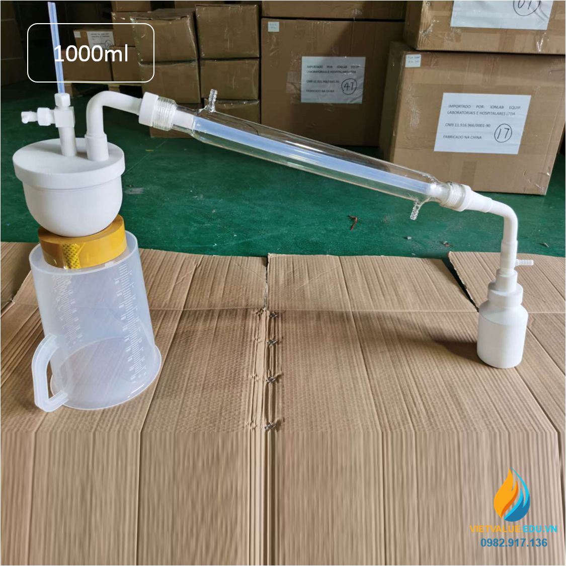 Bộ dụng cụ chưng cất axit hydrofluoric, chất liệu nhựa PTFE, chịu nhiệt độ cao