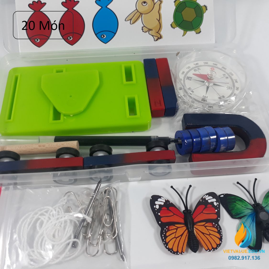 Bộ đồ chơi nghiên cứu từ tính của nam châm gồm 20 chi tiết