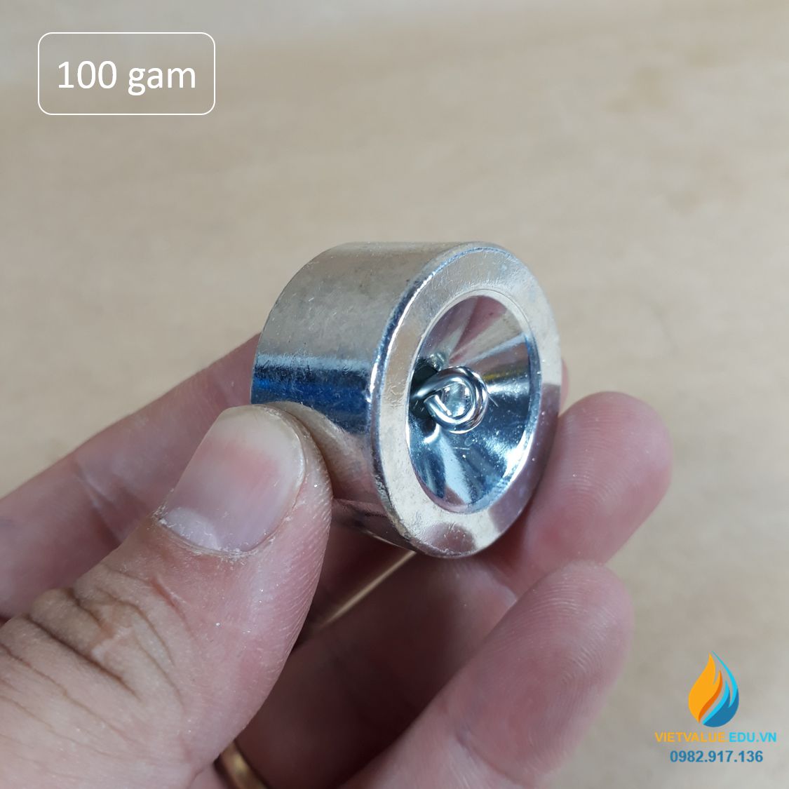 Bộ 5 quả nặng 100 gam có móc treo, bộ quả nặng gia trọng và hệ cơ học