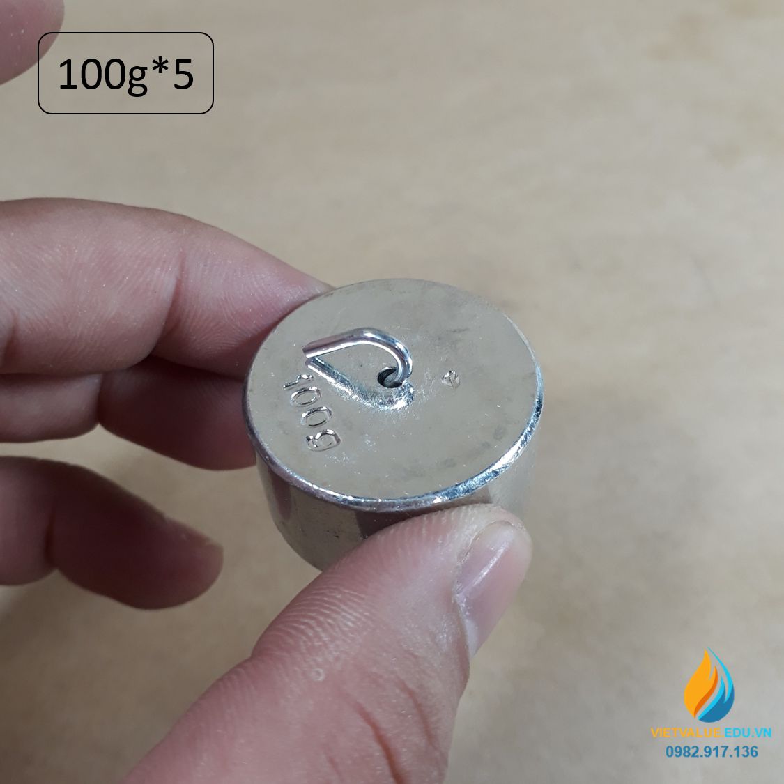 Bộ 5 quả nặng 100 gam có móc treo, bộ quả nặng gia trọng và hệ cơ học