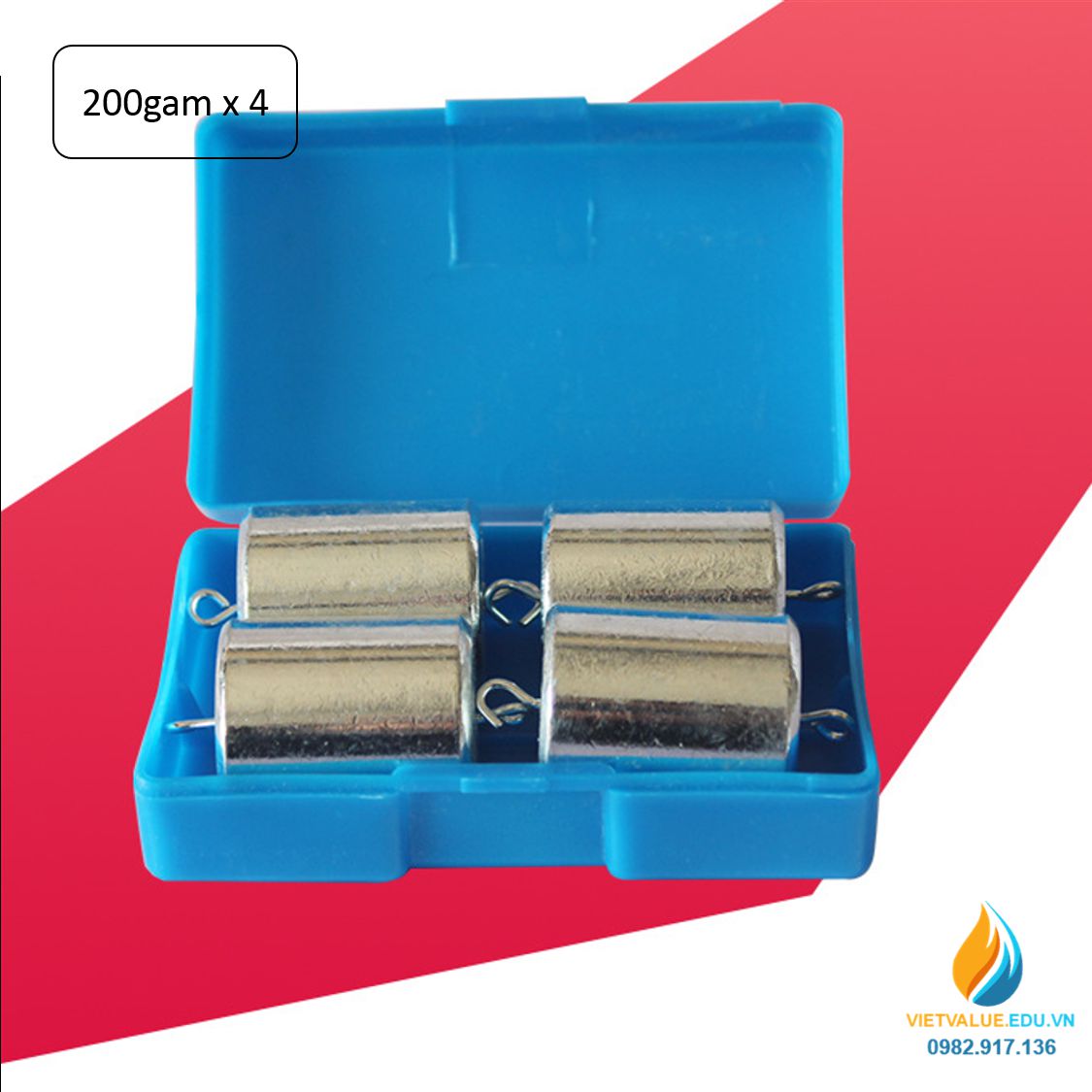 Bộ 4 quả nặng gia trọng, mỗi quả nặng 200 gam, quả nặng thực hành vật lý