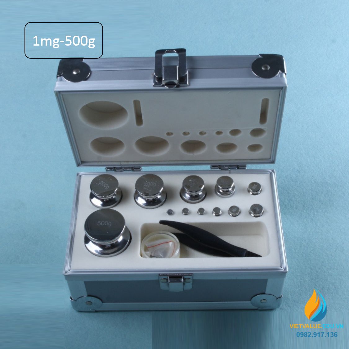 Bộ quả nặng thép không gỉ 1mg-200g, model W-007527