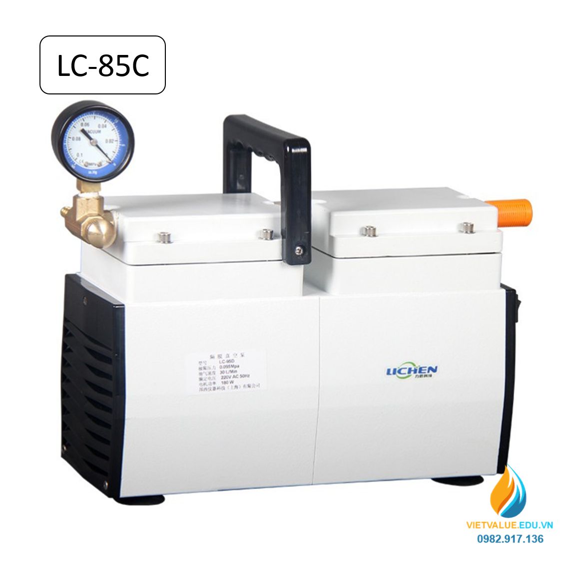 Bơm chân không LC-85C lưu lượng 30 lít/ phút, công suất 180W