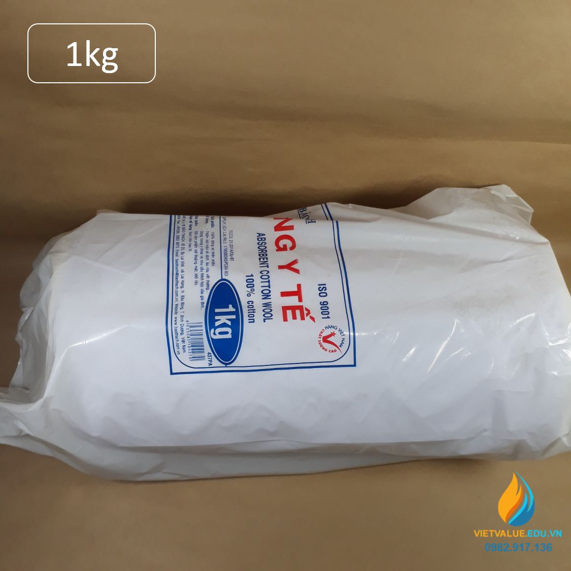 Bông Bảo Thạch, bông đóng gói 1kg mỗ gói, bông y tế đảm bảo chất lượng