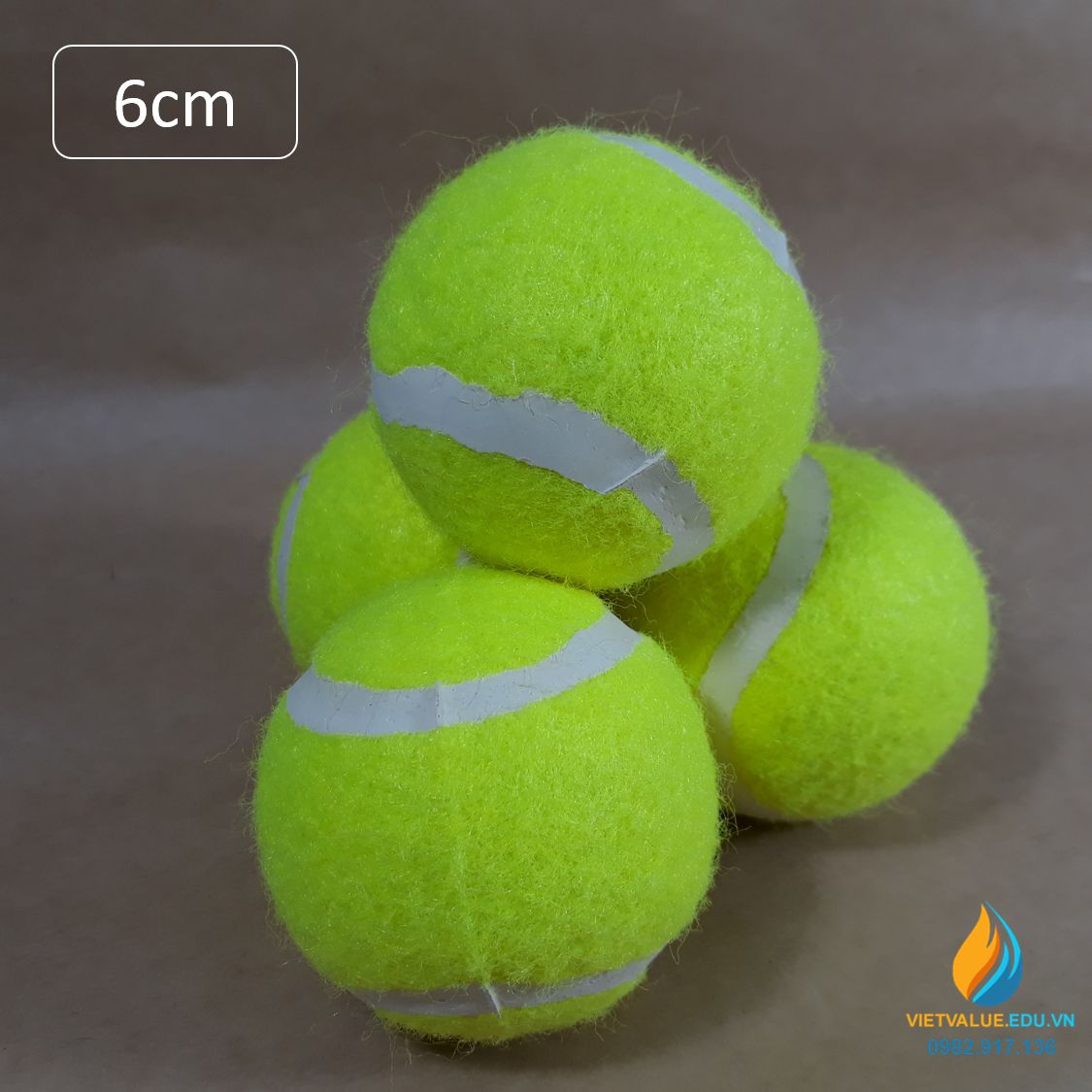 Quả bóng tennis đường kính 6cm, bóng tennis môn học thể thao cho học sinh tiểu học