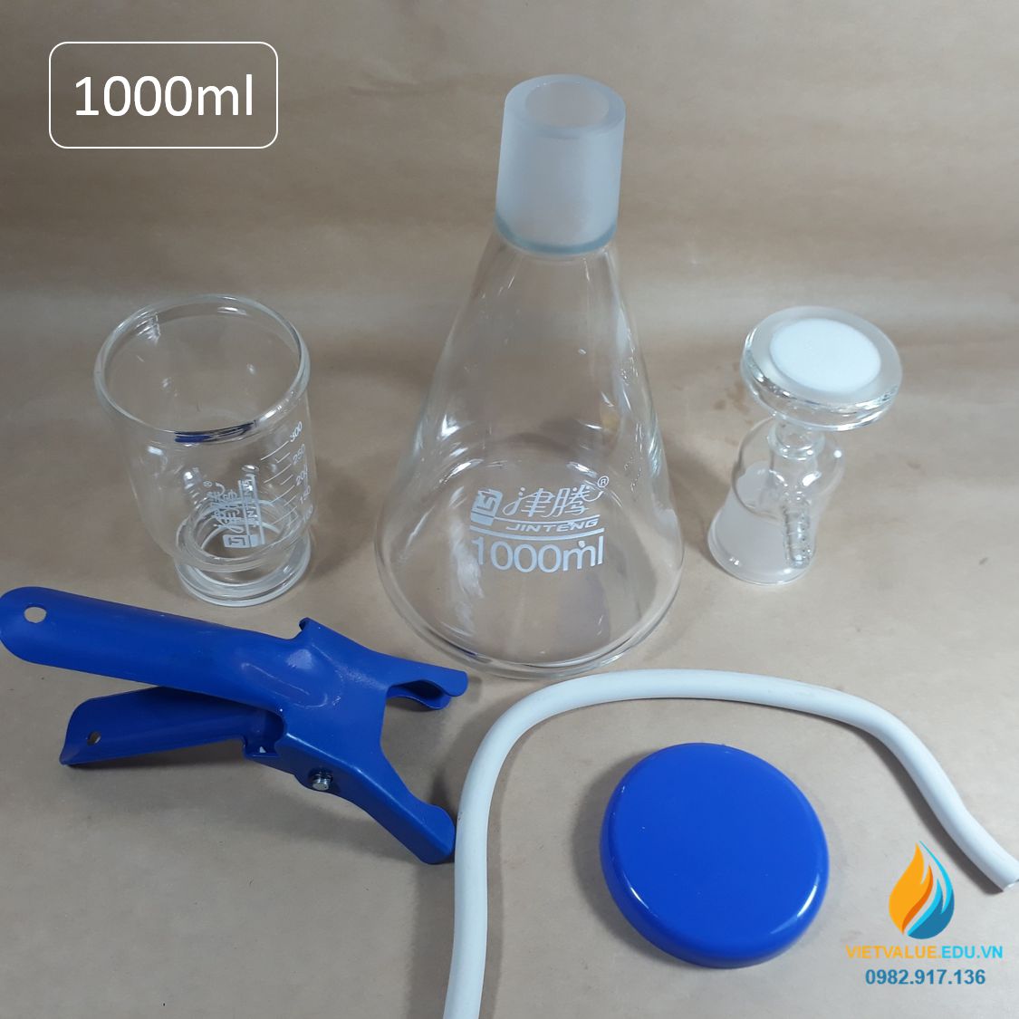 Bộ lọc hút chân không dung tích 1000ml, thủy tinh borosilicate chịu áp cao