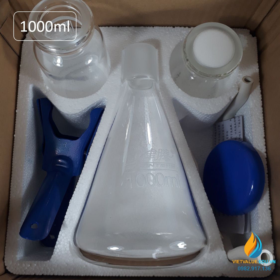 Bộ lọc hút chân không dung tích 1000ml, thủy tinh borosilicate chịu áp cao