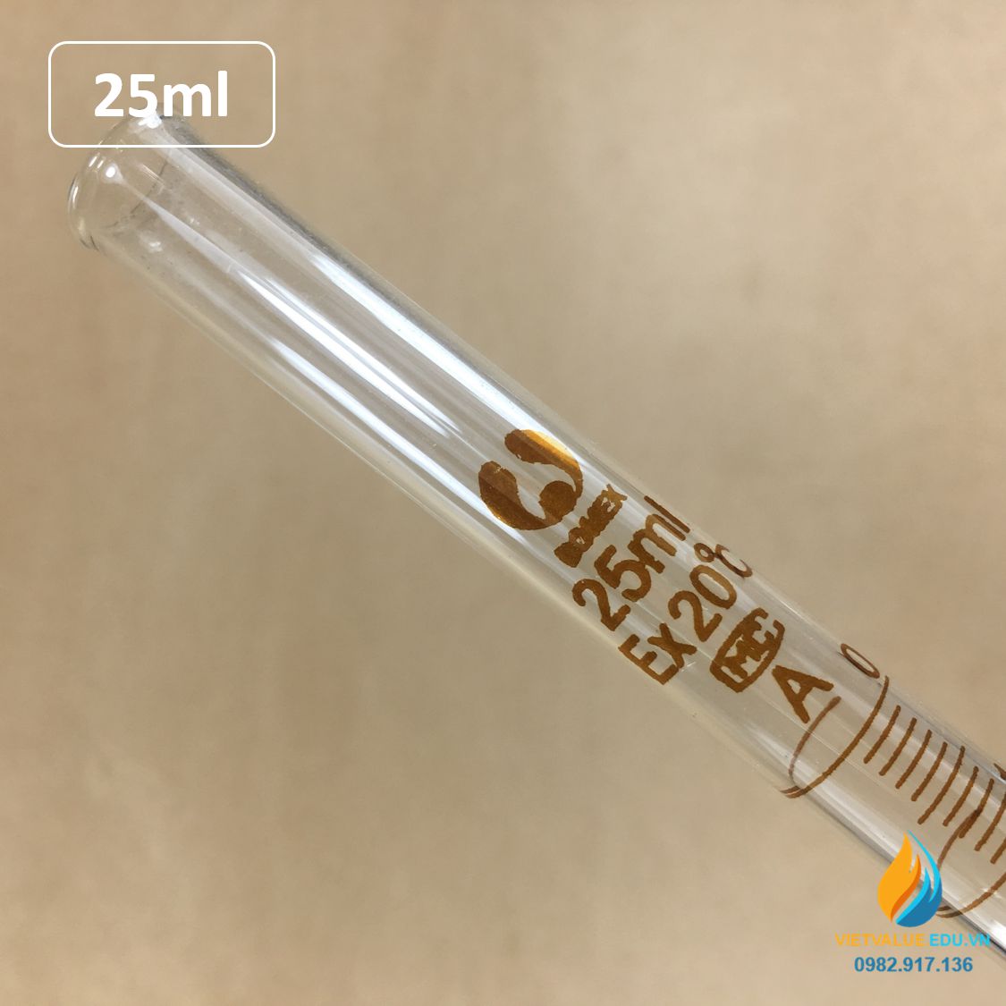 Butrret thủy tinh khóa nhựa, dung tích 25ml không có bạc chao, thủy tinh trong suốt