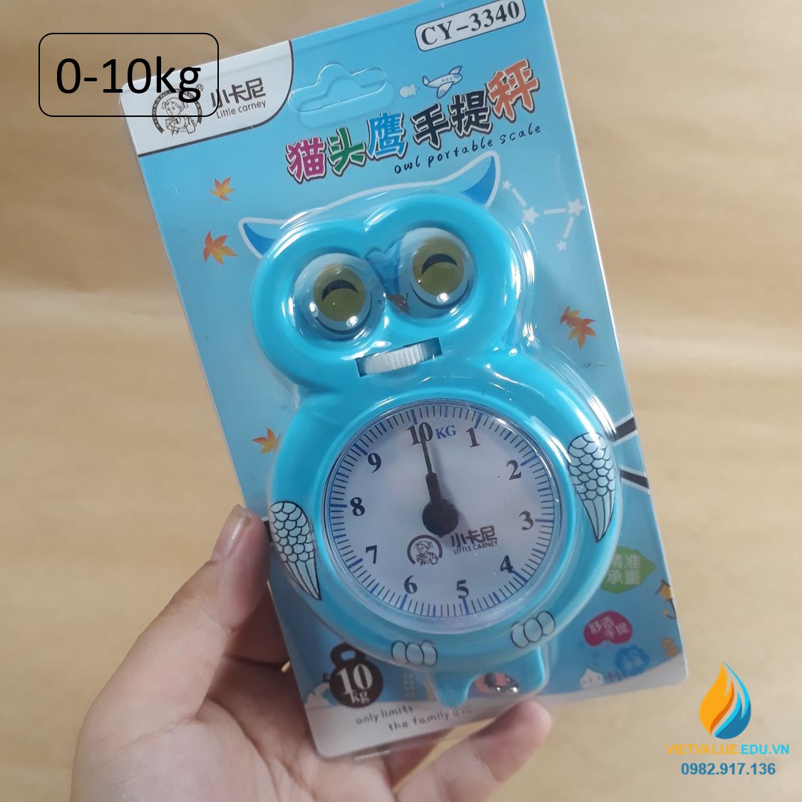 Cân cơ mini cầm tay GY3340, khoảng cân từ 0 đến 10 kg, khoảng cân đơn vị là 100 gam, nhựa ABS