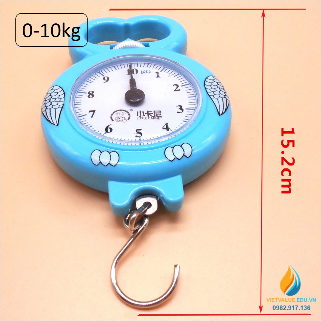 Cân cơ mini cầm tay GY3340, khoảng cân từ 0 đến 10 kg, khoảng cân đơn vị là 100 gam, nhựa ABS