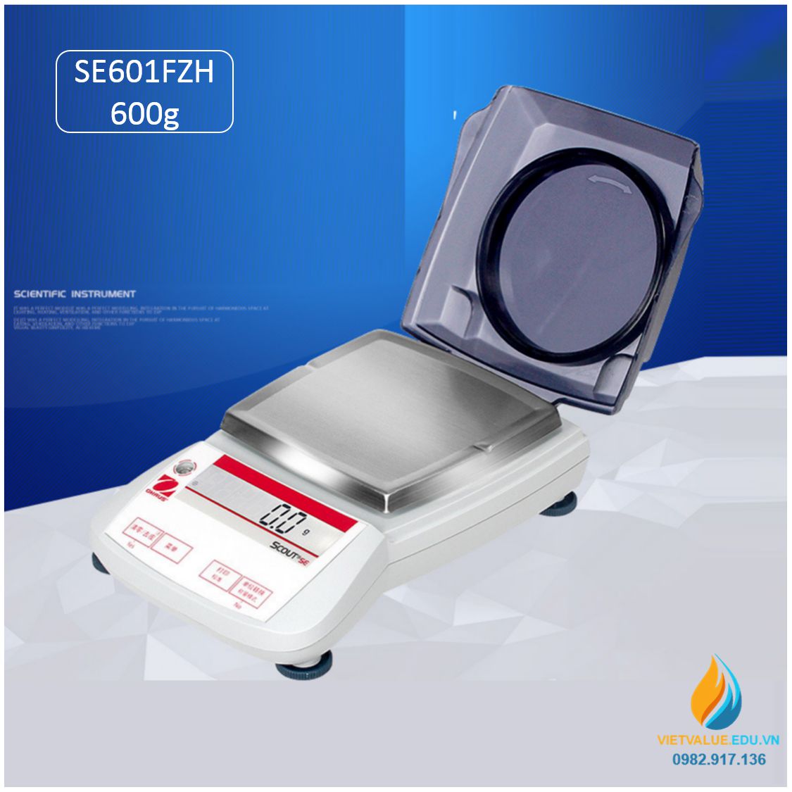 Cân điện tử Ahau cầm tay SE601FZH giới hạn đo 600g, độ chia 0.1g, hiển thị LCD