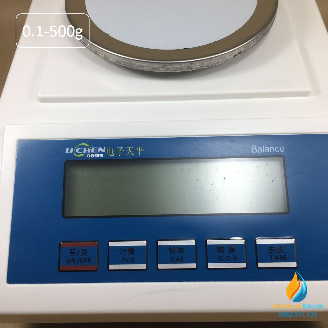 Cân điện tử Lichen YP5001 khoảng đo 0.1 gam đến 500 gam đường kính mâm 126mm