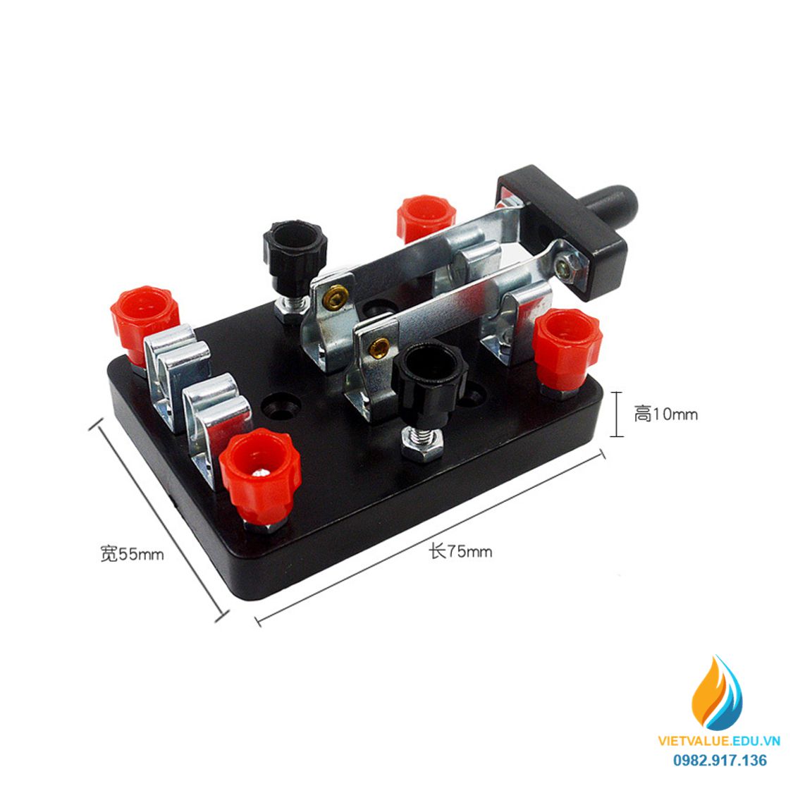 Cầu dao điện 2 pha lắp ráp mạch điện, dụng cụ thực nghiệm lắp ráp mạch điện